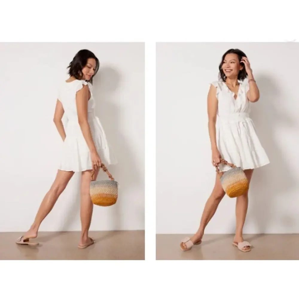 New NWT Revolve Paige Paradis Mini Dress White Size Medium‎